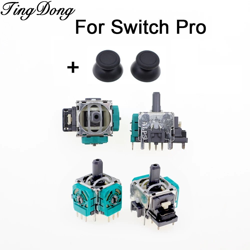 1 Set 3D ALPS Analog-Joystick-Ersatz für Switch Pro Controller Original/OEM Daumenstick-Kappen Reparaturzubehör