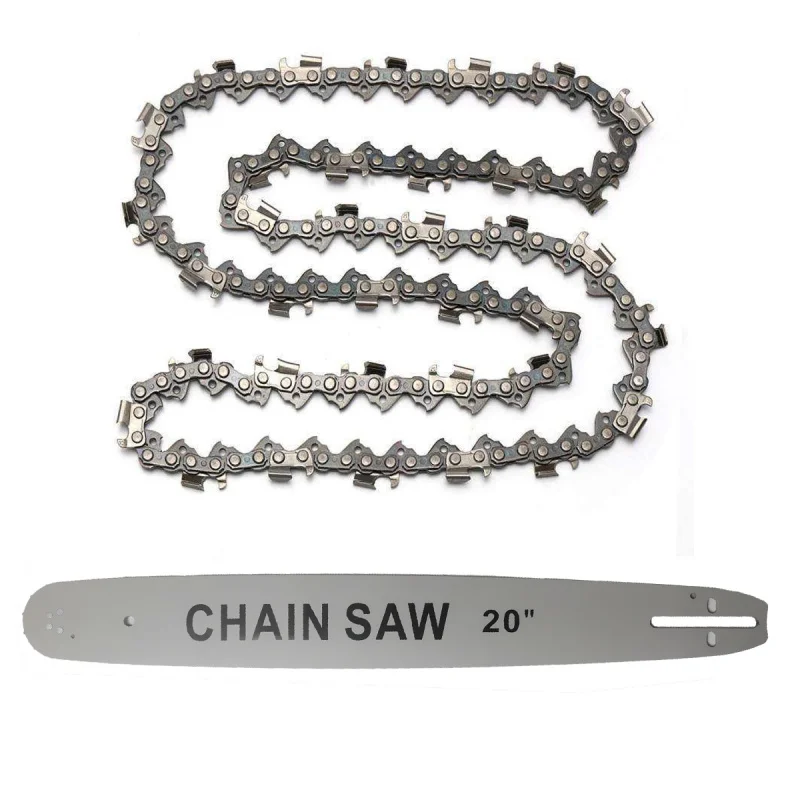 20 inch Metal Chainsaw Chain Model 325 76-section blade Gauge Drive Electric Saw Replacement Blades & Guide Plate