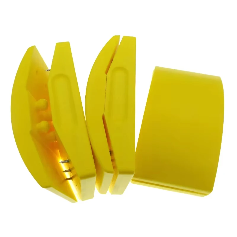 70*125MM PU Hand Sanding Pad Yellow/Black Effortless Precision for Curved Surface Precision Sanding Secure Sandpaper