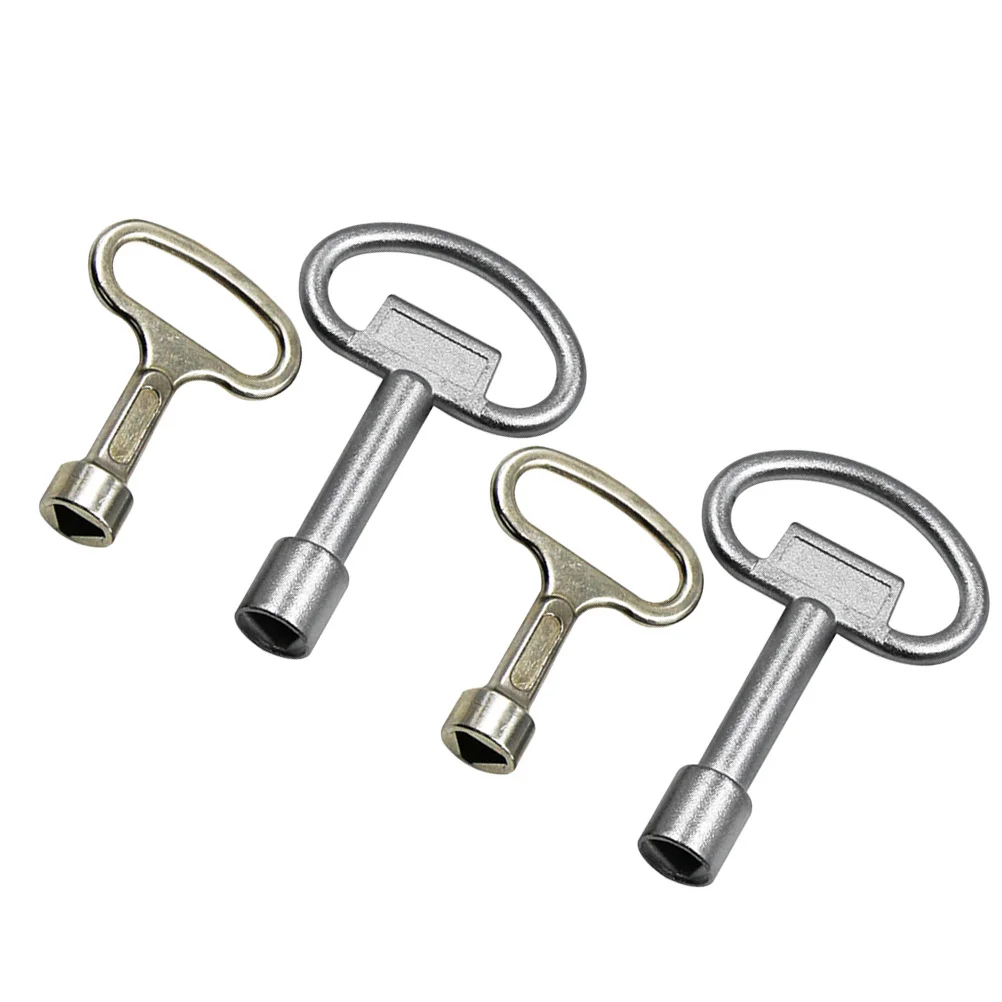 4Pcs Durable Zinc Alloy Elevator Key Triangle Disassemble Magazine Valve Closing Lock Key Size Disassembling Wrench