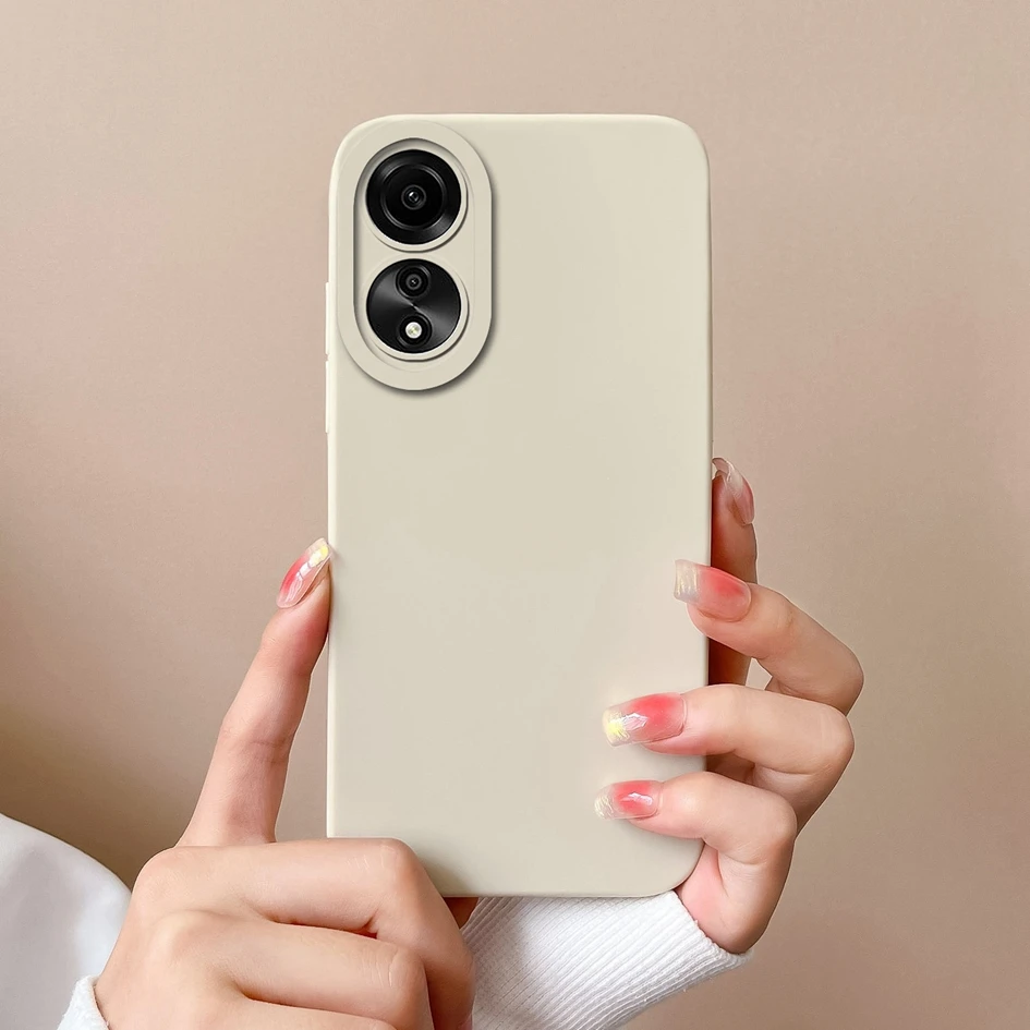 For Oppo A58 A78 4G 5G Phone Case Cover Liquid Soft Silicone Solid Color Fashion Design Shockproof Matte Capa For OppoA 58 Funda