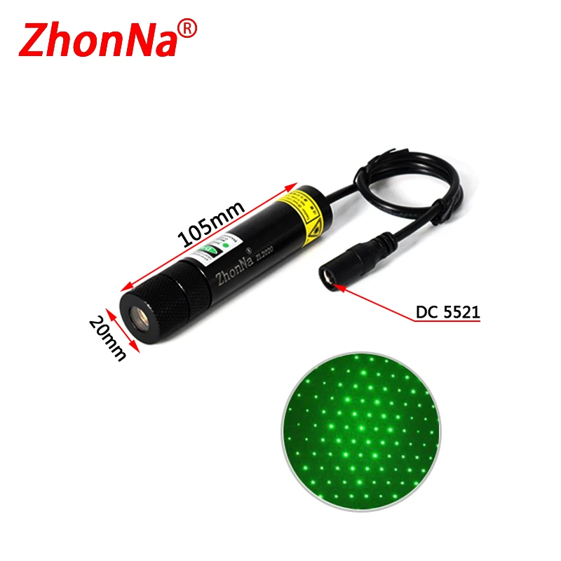 532nm Green100MW โมดูลเลเซอร์ไม้หินตัดอุปกรณ์ตำแหน่งอินฟราเรด Cross Iine Iine DC3V โรงงานขายตรง