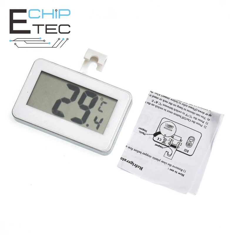 

LCD Digital Screen Precision Refrigerator Thermometer Adjustable Stand Magnet Waterproof Digital Refrigerator Freezer Room