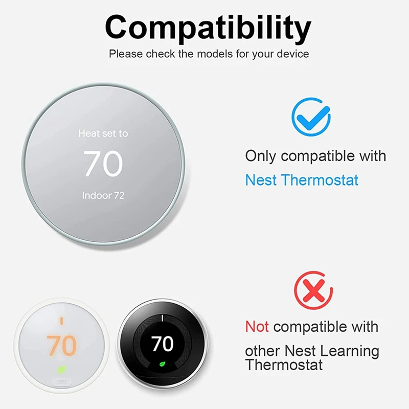 Para 2020 ninho termostato ninho suporte de termostato capa de revestimento de silicone placa traseira do termostato