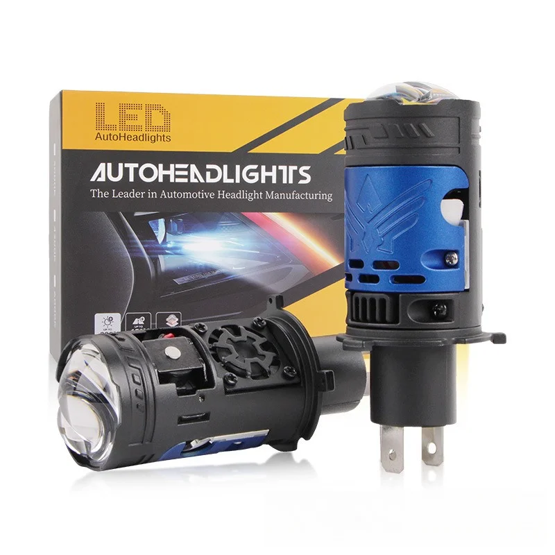 

H4 LED Car Headlight T92 High Power Bi LED Projector Lens Fish Eye Hi Low Beam All-in-One Super Bright Direct Bulb Lamp
