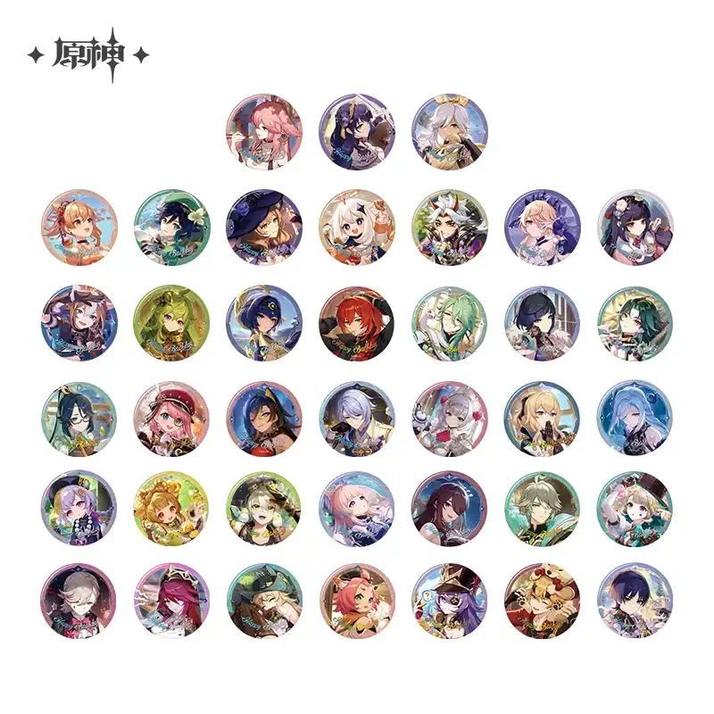 Badge officiel en fer blanc Genshin Impact, série du jour du destin, Wanderer Thoma Chevreuse Diona Kirara Lynette