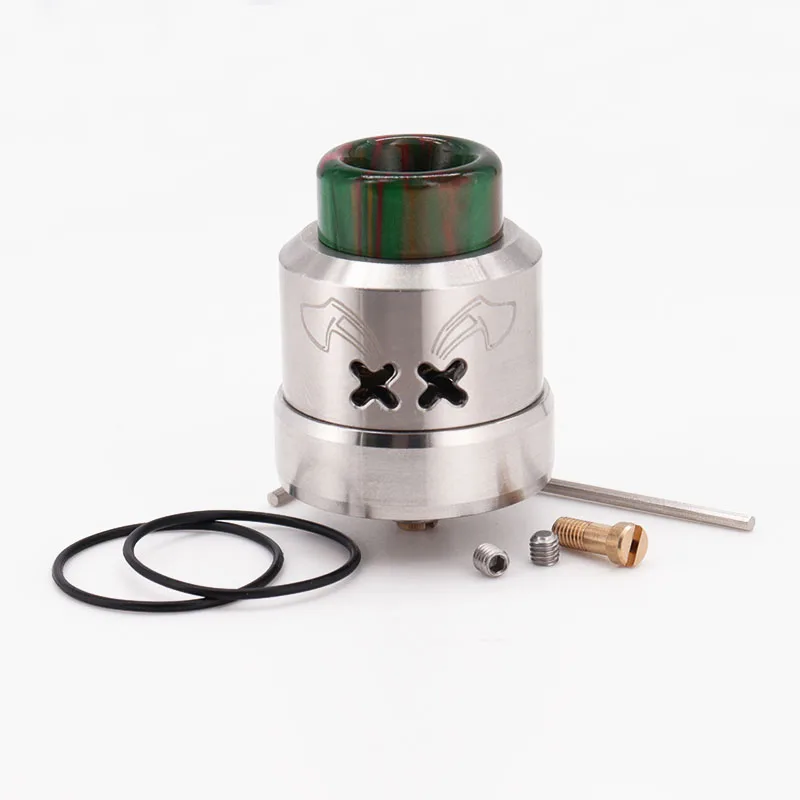 Cigarrillo electrónico Dead Rabbit Max RDA, atomizador de 28mm, doble bobina, vaporizador de cubierta grande, tanque de Vapor de cigarrillo electrónico de 7mm de profundidad