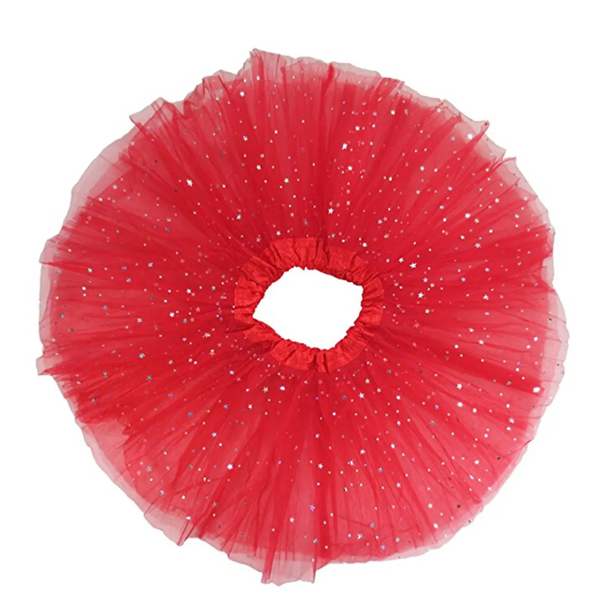 1 Piece Glitter Tulle Ballet Skirt for Girls Bright Shiny Tutu Dance Party Wear Kids Costume Tutu Skirt