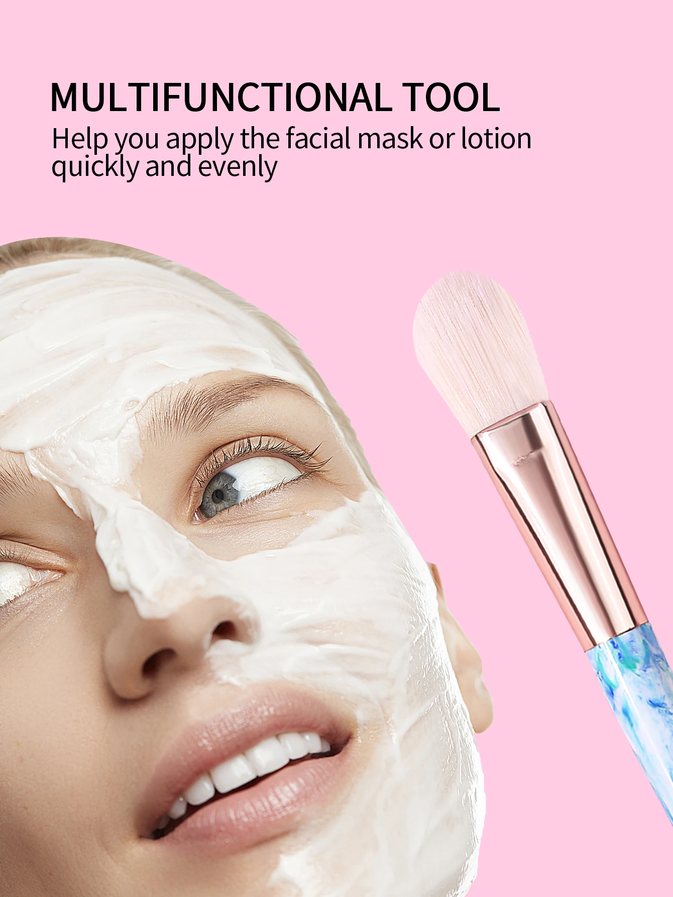 Escova multifuncional para cuidados com a pele facial, Manchões de tinta criativas, Pincel de maquiagem, Fundação de maquiagem, Pincel de máscara, 1pc