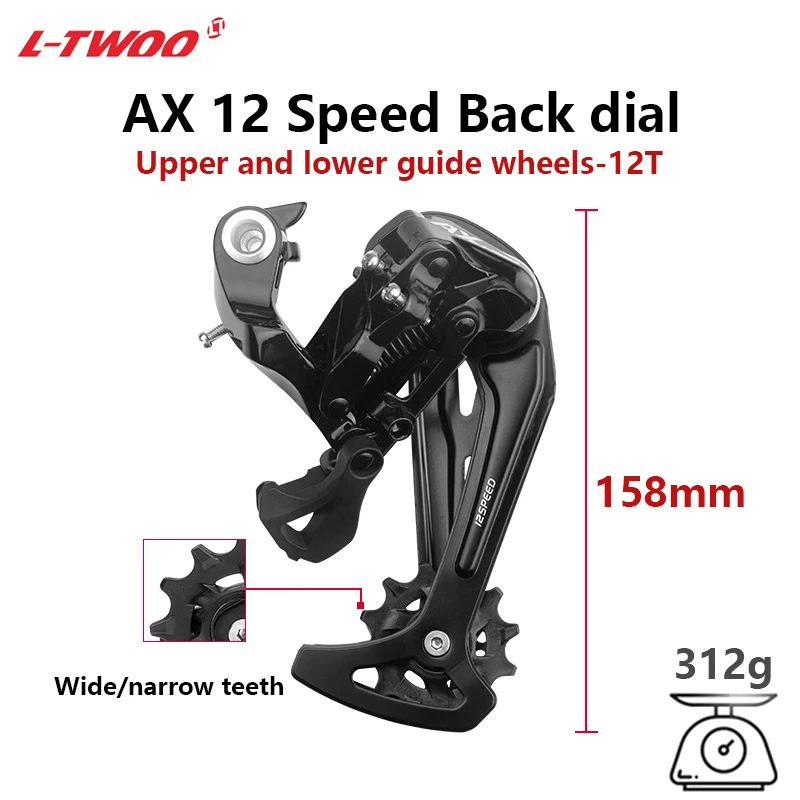 LTWOO AX 1X12S MTB  Derailleur Groupset LTWOO K7 Cassette 46T 50T 52T VG Chain 12V Softail bike Kit for M6100/M7100M8100 crank