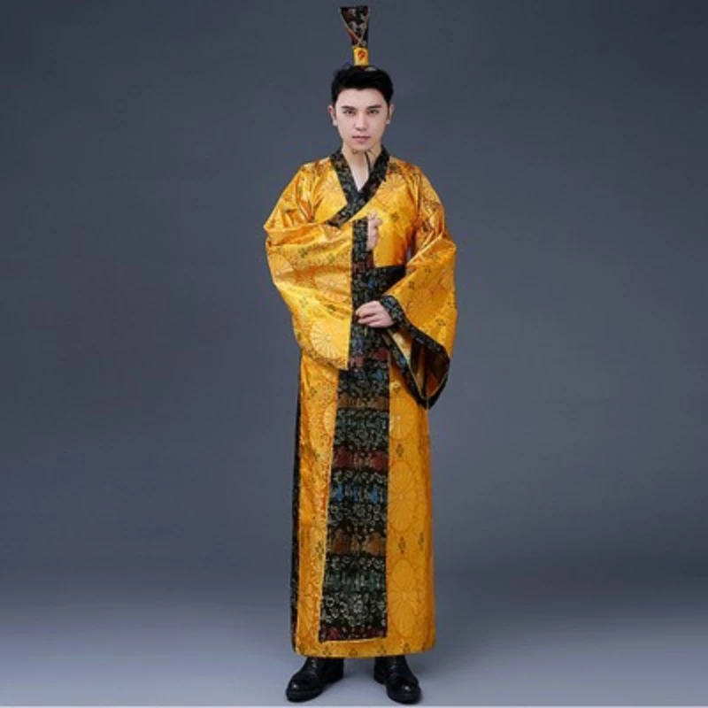 Hanfu Costumes Male Tang Dynasty Han Hero Stage Emperor Mens Hanfu Chinese Style Traditional Chinese Clothing for Man Cosplay