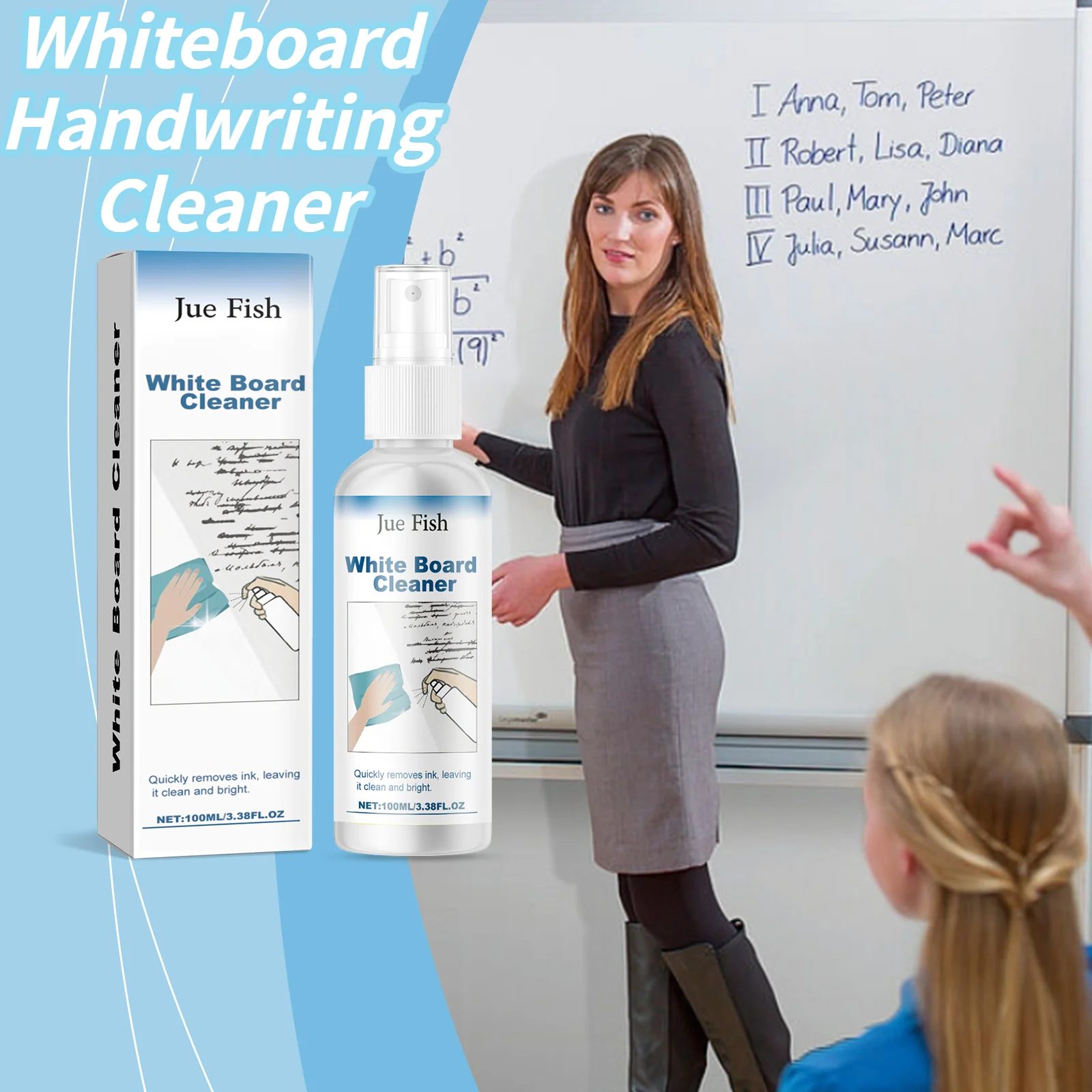Whiteboard Cleaner Office Whiteboard Oil Marker Pen Efficient & Fast Removal Gentle Formula Without Damaging Whiteboard Cleaner