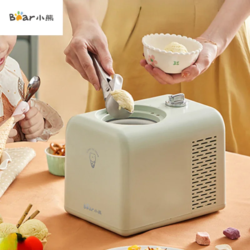 Electric Ice Cream Machine Mini Fruit Maker for Home Slush Sundae Milk Shake Making DIY Kitchen