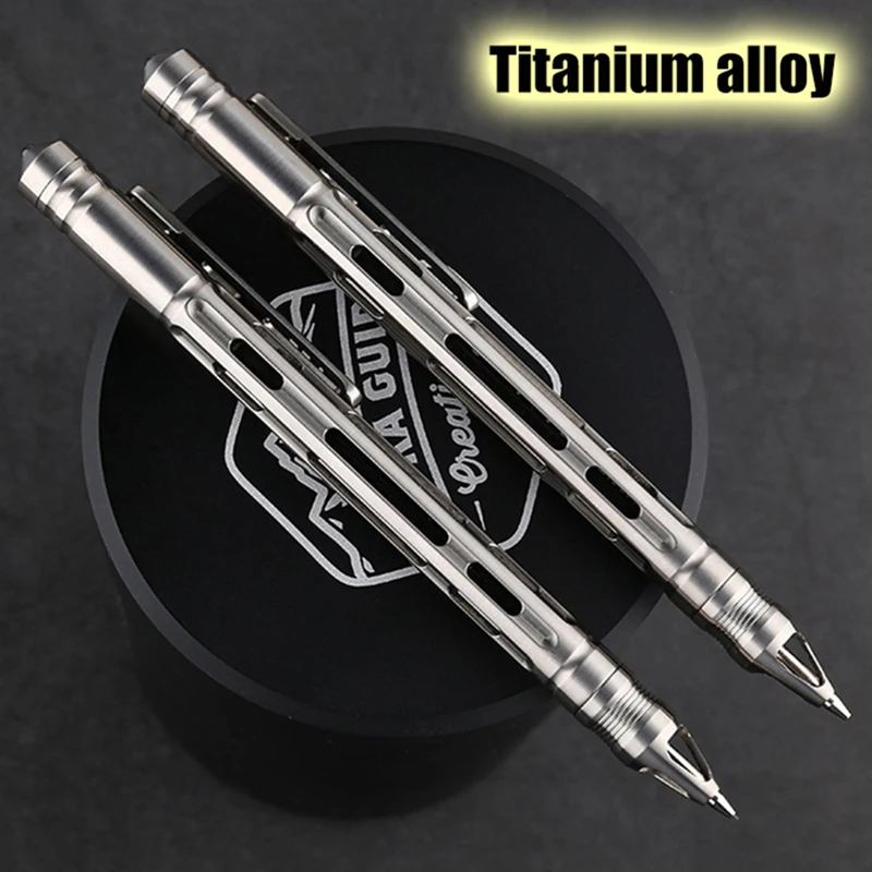 

TC4 Titanium Alloy Push-type Student Pencil Automatic Pencil Signature Pen Bolt Pen Self-Defense Tungsten Break Windows Pen