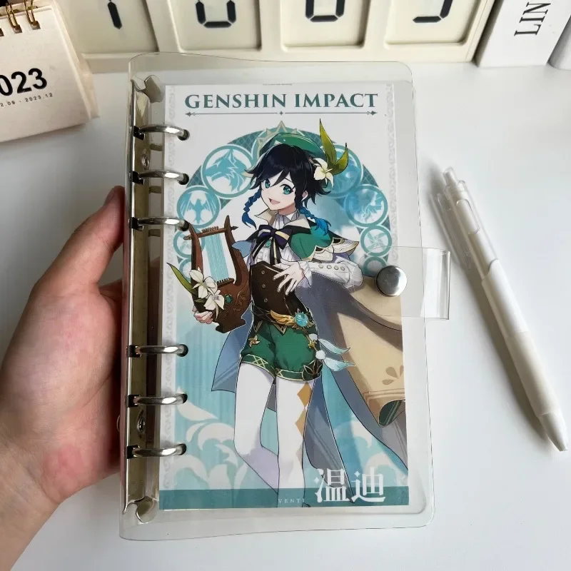 Genshin Impact A5 quaderno a spirale periferiche Anime FigurePrinting Zhongli Hutao Klee Venti Xiao blocco note libro di contabilità regali