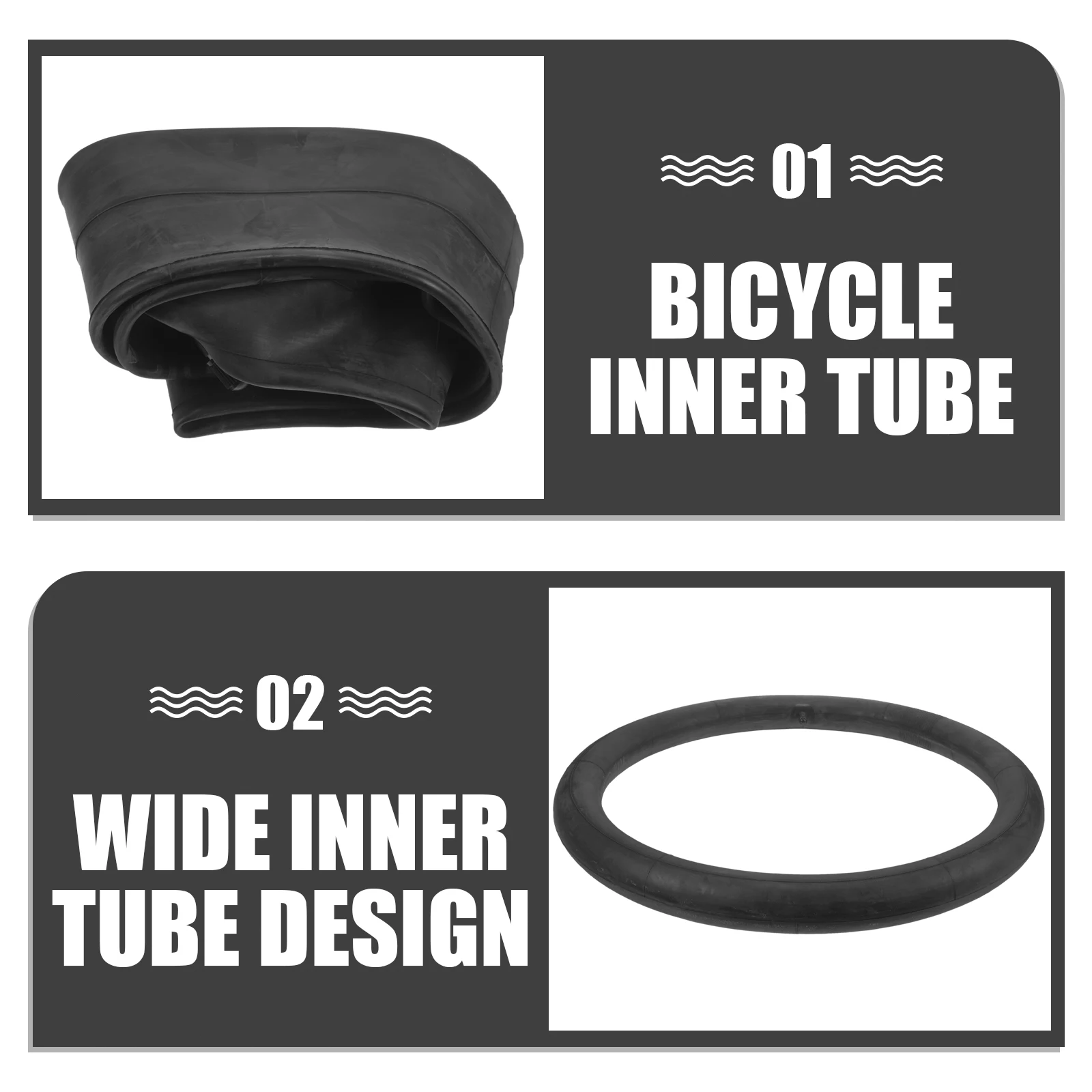 

Bicycle Inner Tube 20x3.0 Inch Shock Absorption Wear Resistant Replacement Tire for Mountain Bike Outdoor Cycling