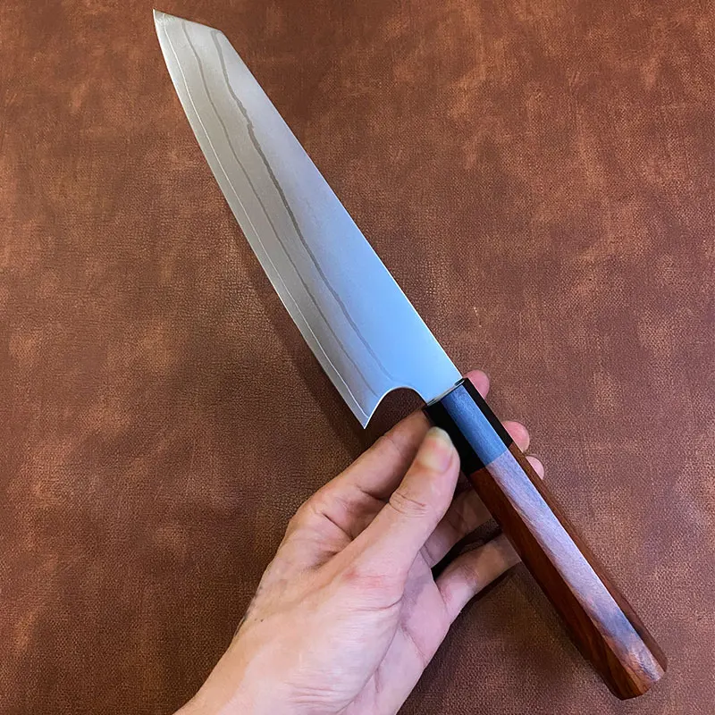 8 Cal nóż z drewnianym uchwytem Kiritsuke 9 warstw ubranych ostrze ze stali ostrych kucharzy tasak kroi 10 cr15comov noże kuchenne narzędzia kuchenne
