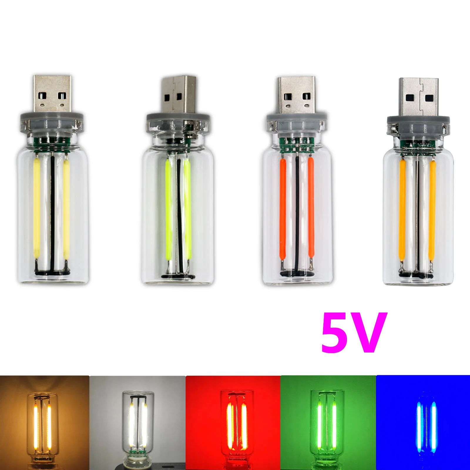 

LED Bulb 5V smart IC Retro Edison Dimming Light Bulb Light Source USB Mobile Power Interface Light Night Light Power Bank Laptop