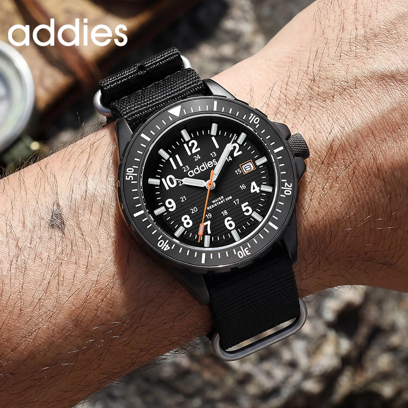 Alternative view of ADDIES 2026 Nuevo Reloj Deportivo de Cuarzo para Hombre con Correa de Nailon, Resistente al Agua, Luminoso, para Natación y Actividades al Aire Libre
