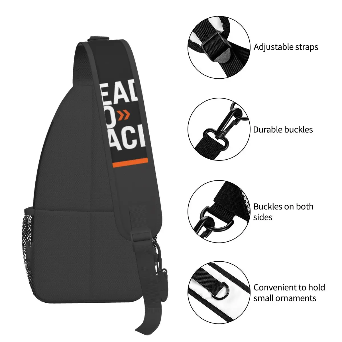 Motor Ready To Race Small Sling Bags Chest Crossbody Shoulder Backpack Travel Hiking Daypacks Enduro Cross Motocross Men Women