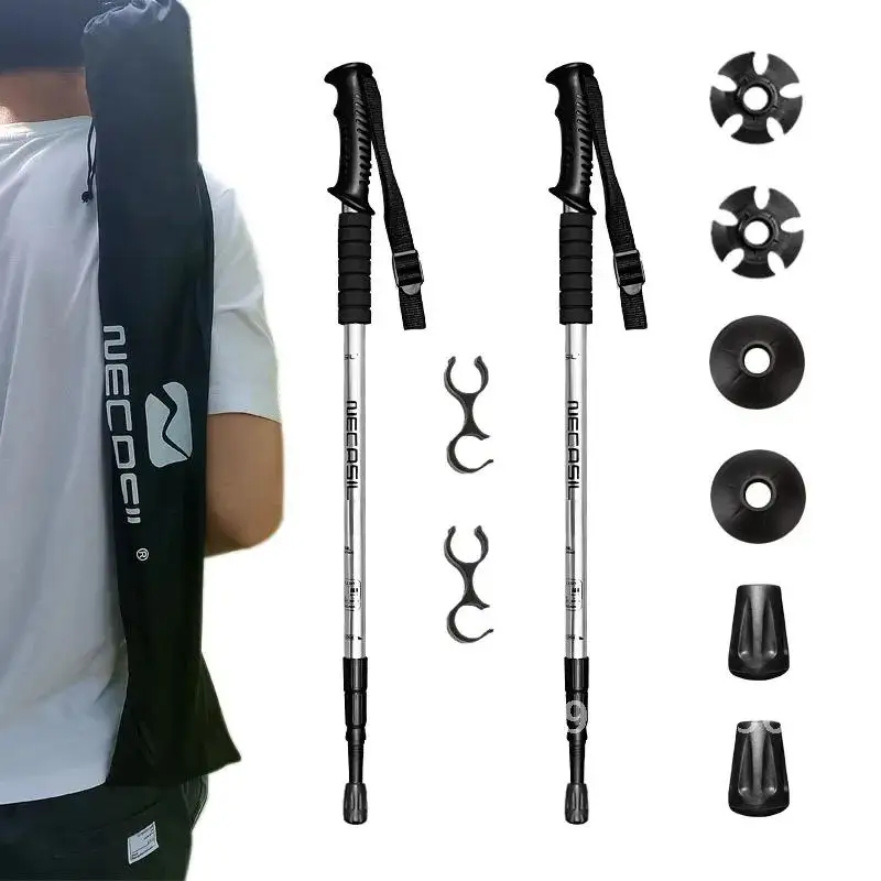 

Nordic Walking Trekking Poles Walking Hiking Sticks Adjustable Aluminium Alloy Alpenstock Outdoor Sports for Men Women Mountains