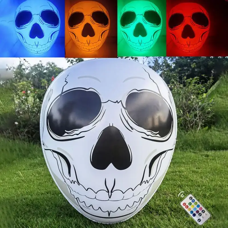 2/1pcs Halloween Light 16 Inch Inflatable Eyeballs Remote Control LED 13 Colors Bloodshot Halloween Party Outdoor Garden Decor