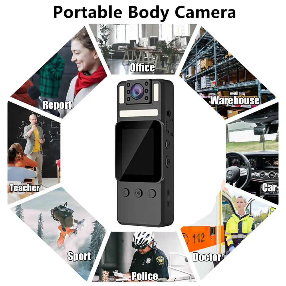 2024 1080P High-Definition Mini Camera Bodycam Sports DV Camera Outdoor Law Enforcement Recorder Wifi Hotspot Driving Recorder