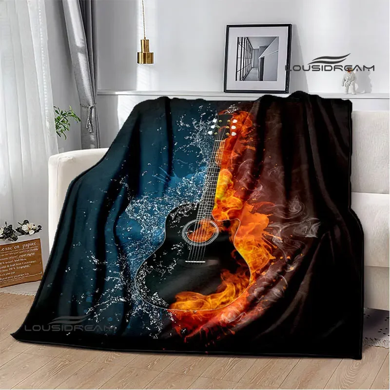 B.C.rich guitar logo printed printed blanket warm beautiful flannel soft and comfortable home travel bed blanket birthday gift