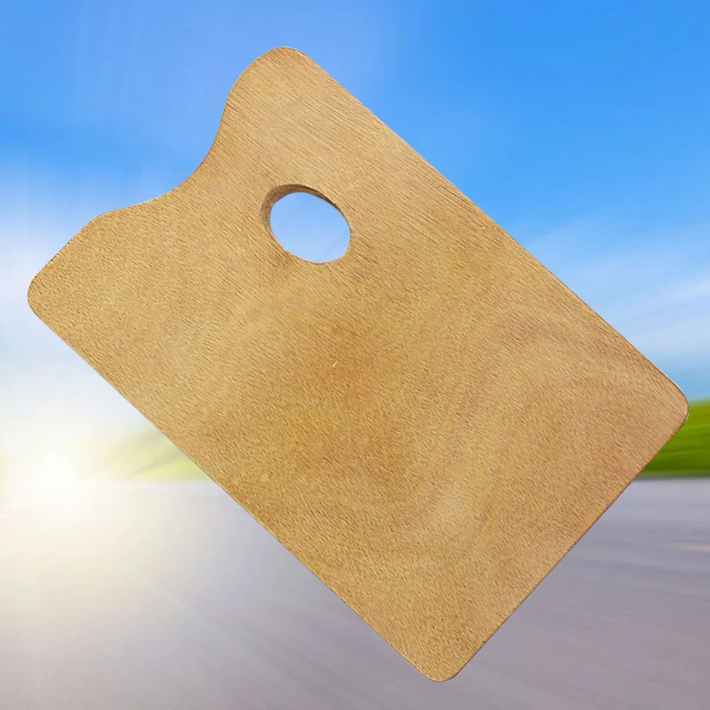 

Wood Painting Palette 25x30cm Old-Fashioned Oil Treated Surface Non-Slip Edge Long-Lasting for Artists Oil Acrylic Color Mixing