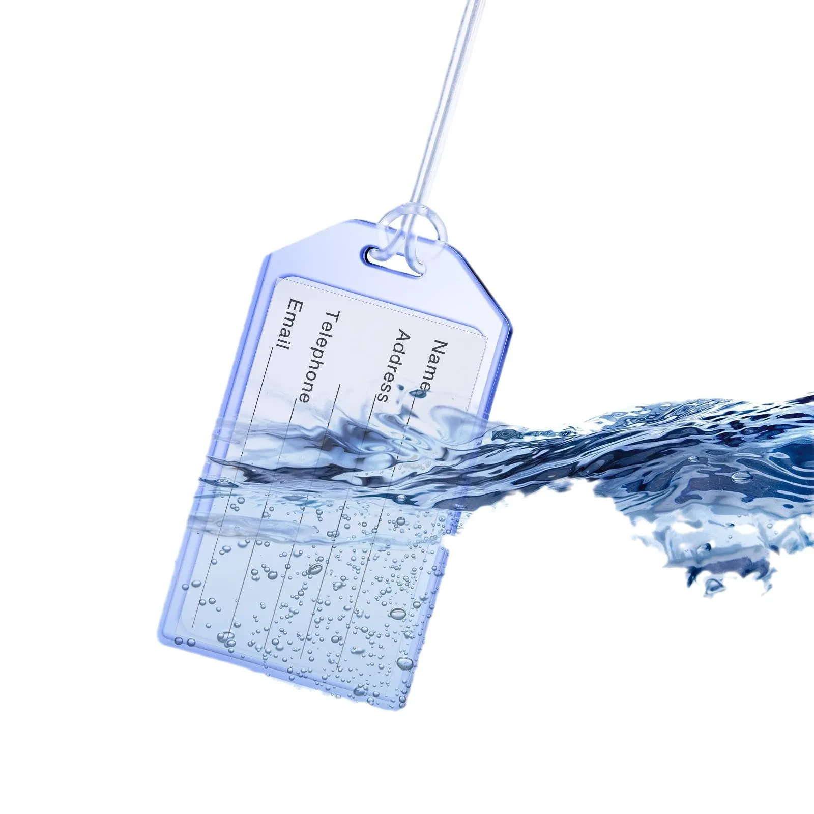 PVC โปร่งใส LuggageTag กันน้ําระบุการ์ดทํางานผู้ถือบัตรกระเป๋าเดินทางแท็กกระเป๋าเดินทางหมวดหมู่อุปกรณ์เสริมการเดินทาง