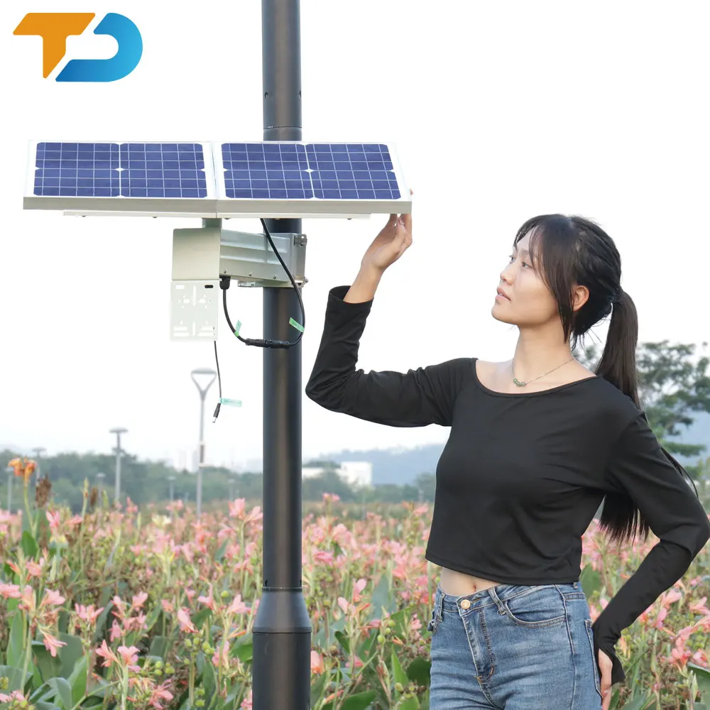 TecDeft CE RoHS 30W Mono Solar Panel 30Ah LifePO4 battery DC12V 2A 5 years warranty IP67 Solar Energy System for CCTV Camera