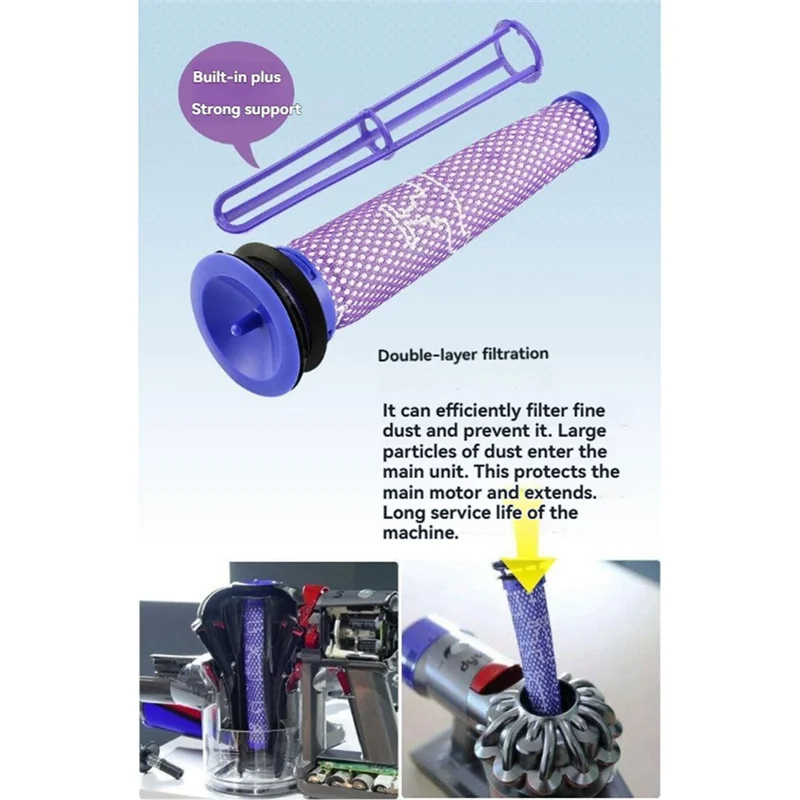 

【Купить и нить】Ведро для пылесборника и предварительный фильтр для Dyson V6 DC58 DC59 DC62 DC74, запасные части, вакуумная корзина, пылесборник, интерфейс типа B