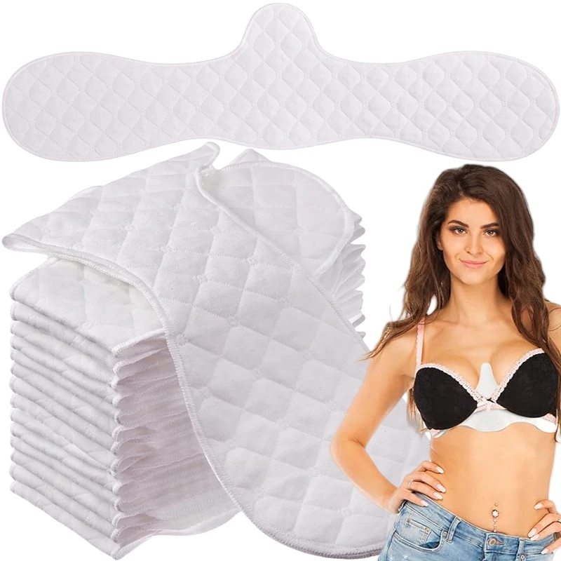 5pcs Disposable Soft Cotton Bra Liners to Absorb Sweat Under Breasts Non Woven Bra Liners Bulk Underboob Sweat Absorber Pads