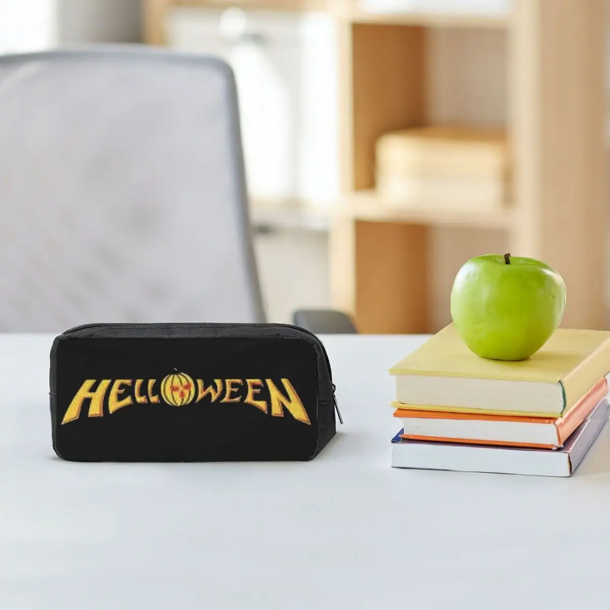 Helloween Rock Band Pencil Cases for Students Gifts Pen Box Pencil Bag Large Storage Pencil Pouch Pen Holder