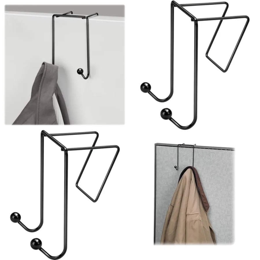 

FEL75510 Дротяные перегородки Двойной крючок для одежды 75510 для организации одежды в шкафах и местах для хранения Прочный металлический дези