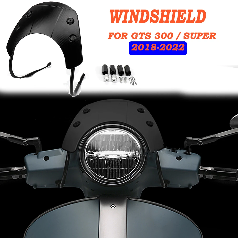 

Windshield Windscreen For Vespa GTS 300 Super High Quality Headlight Fairing Motorcycle GTS300 SUPER 2018 2019 2020 2021 2022