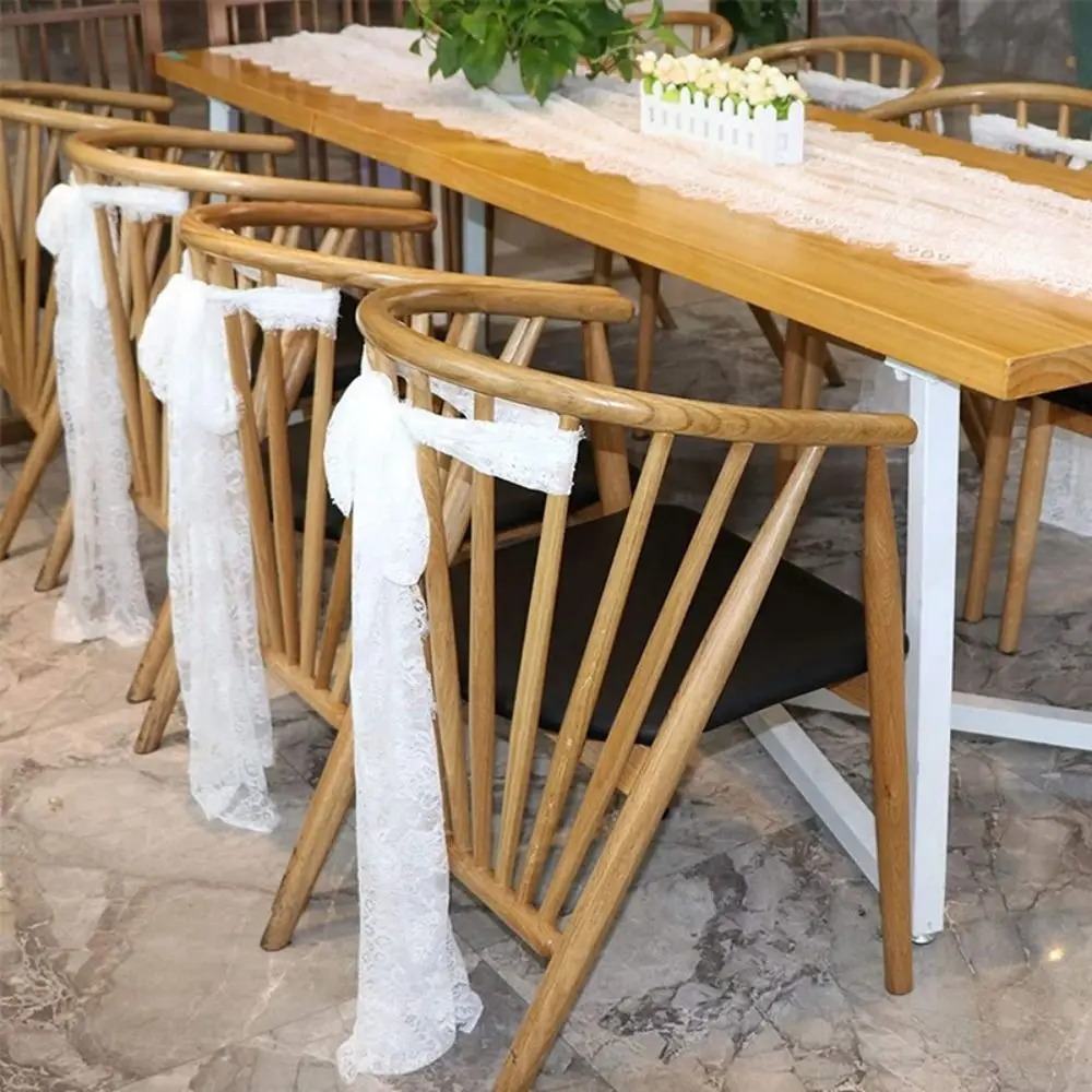 White Color Lace Table Runner Rectangular Shape Floral Embroidery Vintage Table Runners Soft European Style