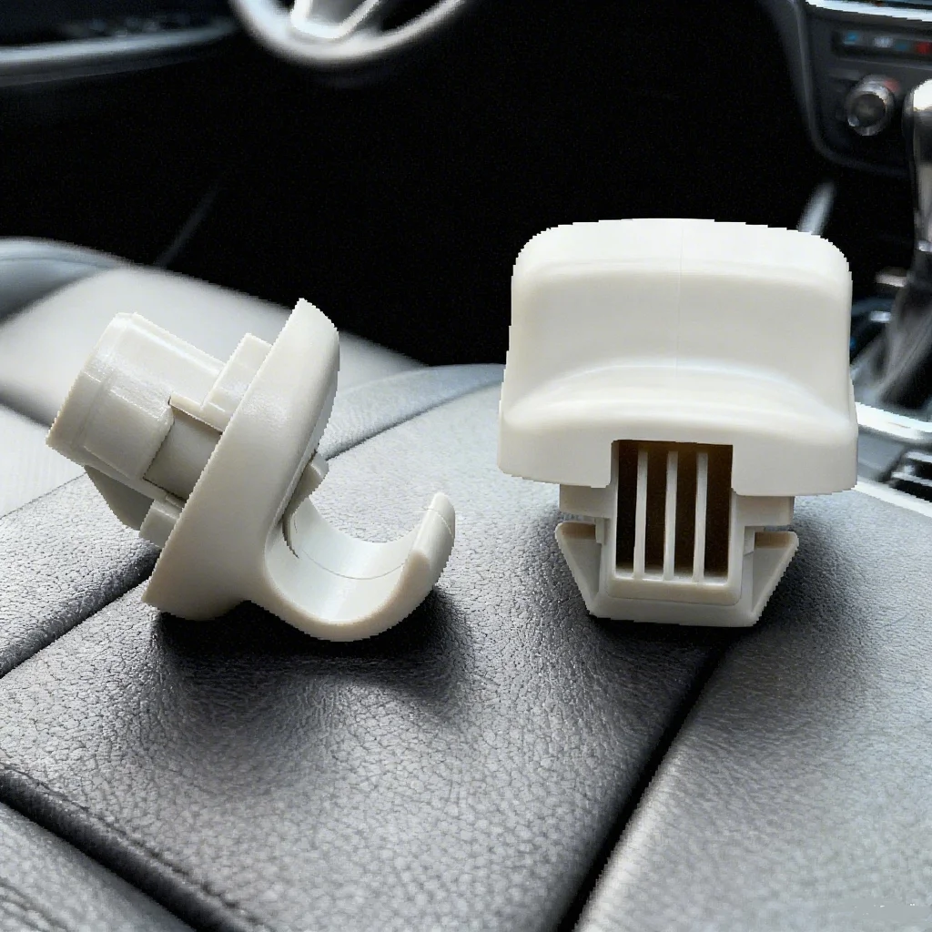 

2Pcs Sun Visor Clip Gray Car Sun Visor Clip Holder Bracket For Nissan Qashqai Easy To Install Secure Compact Car Sun Visor Clip