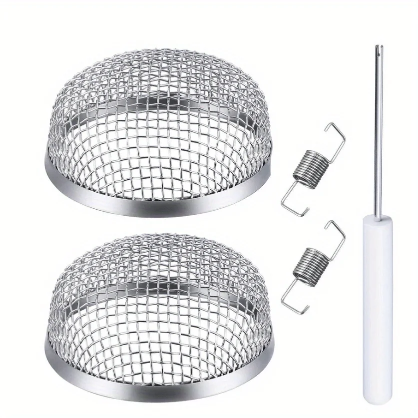 Flying Insect Screen Stainless Steel RV Furnace Vent Cover Mesh With Installation Tools For Camper Caravan Accessories