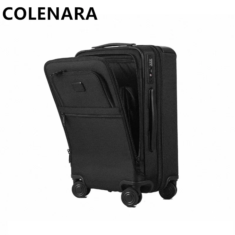 

COLENARA 20 Inch Men's Suitcase Travel Boarding Box Oxford Cloth Trolley Case Expandable Password Box Rolling Luggage Bag