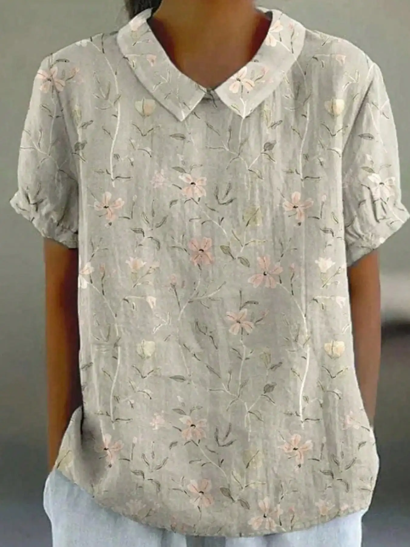 

Женская летняя рубашка с принтом, женская модная повседневная блузка