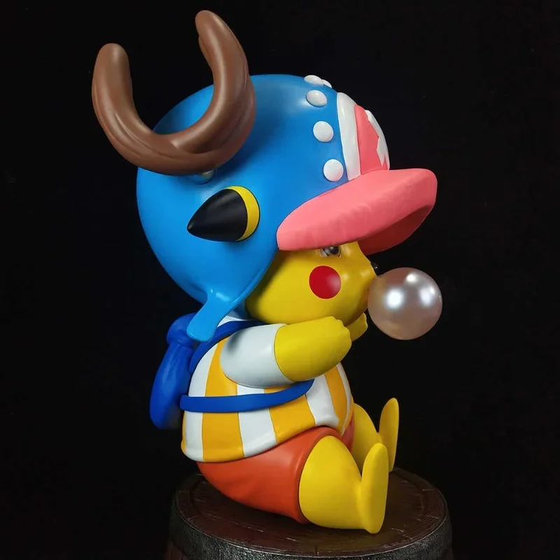 Spot 64cm Gk Statue Blowing Bubble Chopapikachu 1/1 Pirate King Gk Anime Handmade Statue Model Decoration