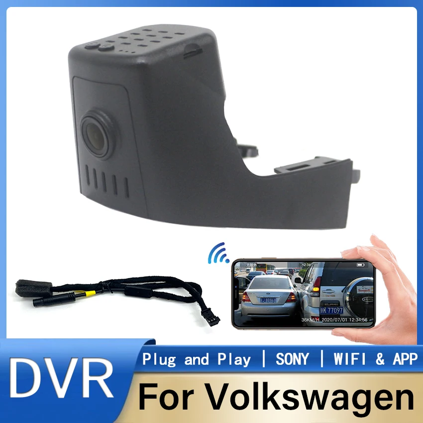 For Volkswagen VW Touareg Passat T Roc 2018 2019 2020 2021 HD 1080P Plug and Play Hidden Dash Cam Wifi Car DVR Camera Dashcam