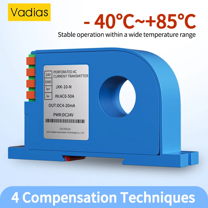 Bild 6: 500A AC/DC Stromwandler 4-20mA 0-10V 0-5V RS485 DC18~32V Stromsender 24VDC Hall Stromsensor