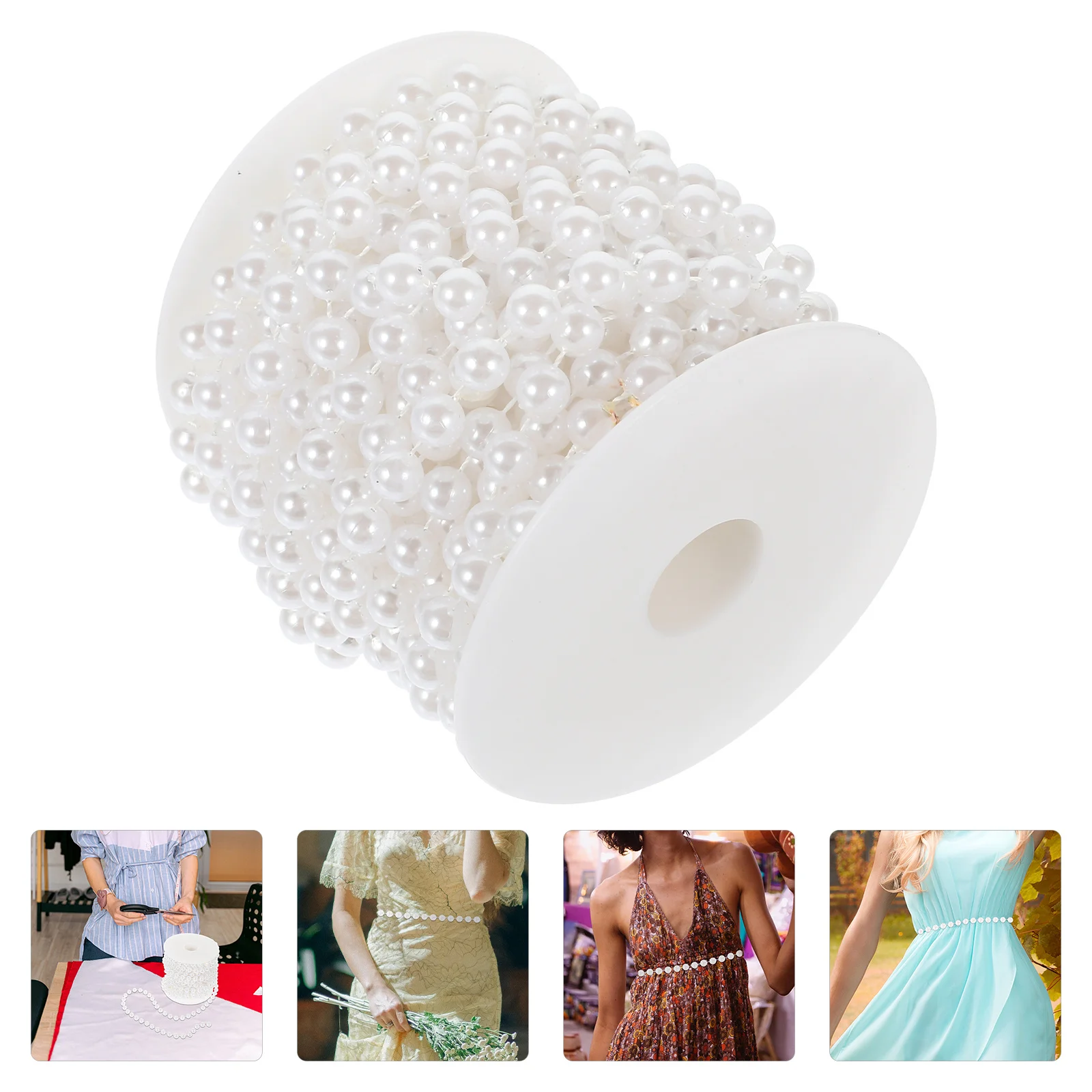 1 لفة متعددة الاستخدام حبة الستار ديكور حبات اللؤلؤ لباب نافذة الملابس متجر خياط مول الديكور شنقا زخرفة