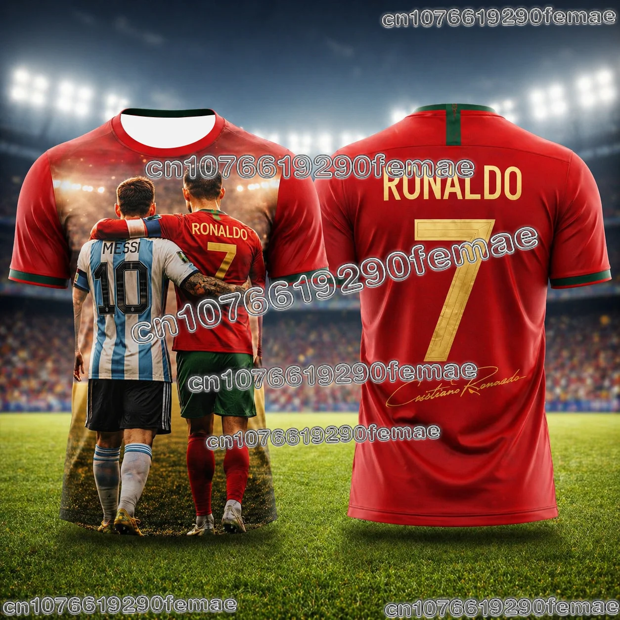 2026 Special Edition Ronaldo 7 Football Jersey Fan Version Oversize Soccer Uniform Short Sleeve Training Shirt Kids Sportswear