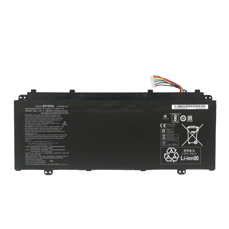 Laptop Battery AP15O5L AP15O3K AP1505L For Aspire S 13 S5-371 S5-371-52JR S5-371-7278 767P CB5-312T Series 11.55V/4670mAh/53.9WH