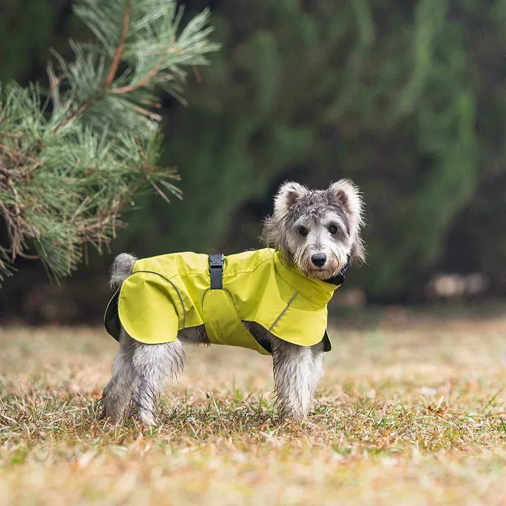 

Outdoor New Dog Raincoat Teddy By Bear Small Medium-sized Dog Clothes Double Collar Cape Type Rainy Day Out Pet Raincoat