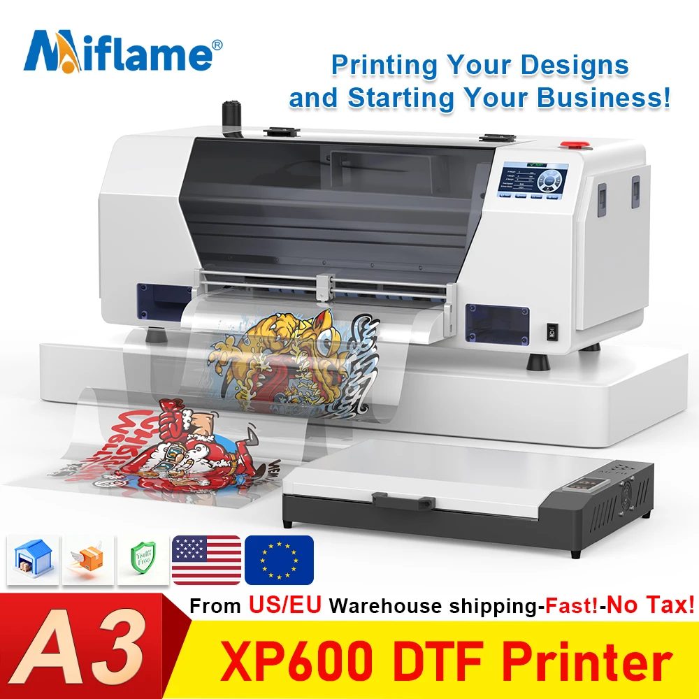 

A3 XP600 DTF Printer with Roll Feeder Direct to Film Transfer Printer impresora dtf a3 For all Textile T shirt Printing Machine