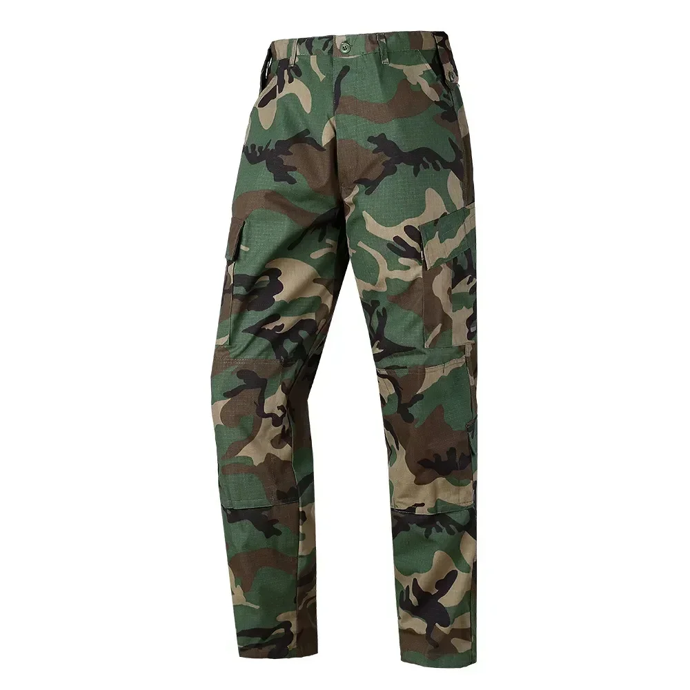 Overalls Woodland Men's Cargo Many Male Camo Multi-pocket Solid Pant Pants Training wild